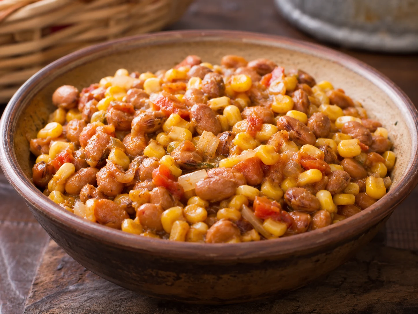 Githeri with maize, beans and tomato